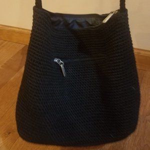 The SAK black crocheted shoulder bag purse PO 4785 - IV 1000018325 ~ 11” x 9